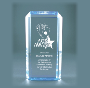 Blue Premier acrylic from Sporty's Awards, Clarksville, TN. 