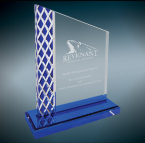 Blue Diamond Ice Unite acrylic award from Sporty's Awards, Clarksville, TN.
