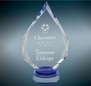 Diamond Crystal on Blue award from Sporty's Awards, Clarksville, TN.