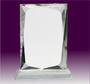 Crystal Rectangle on Clear Base by Sporty's Awards, Clarksville, TN.