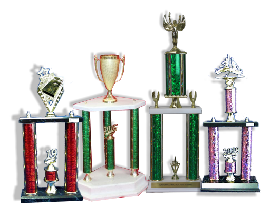 Column trophies from Sporty's Awards, Clarksville, TN.